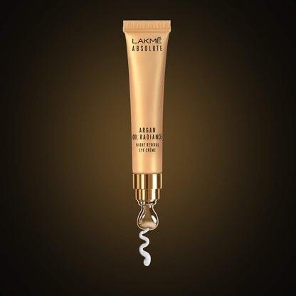 Buy Lakme Absolute Argan Oil Radiance Night Revival Eye Cream, 15 g from DrMediCart, Ship from India to USA