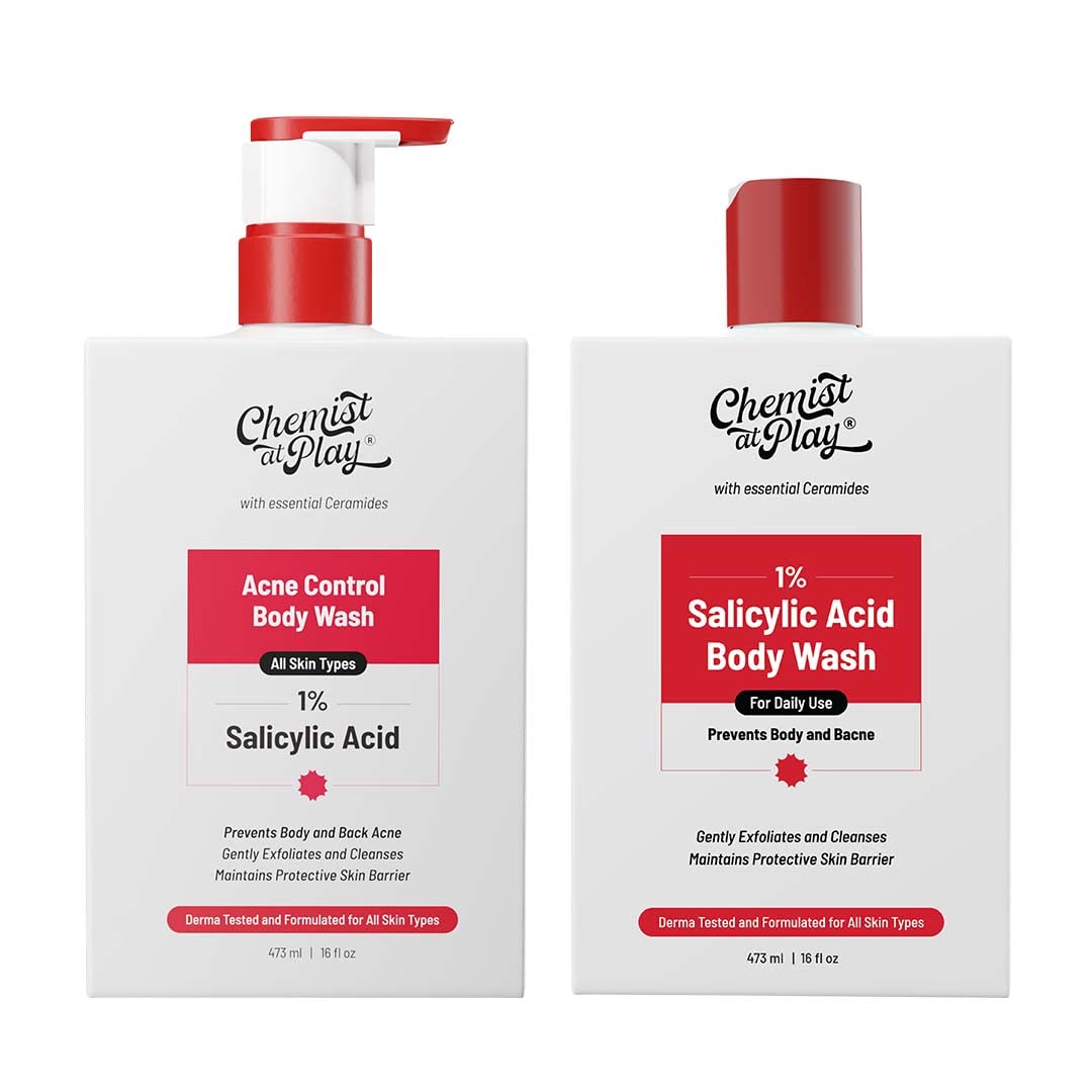 Chemist At Play Acne Control Body Wash for Body Acne, Bumpy Skin & Deep Cleanses Skin