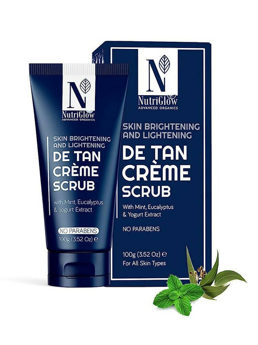 Buy NutriGlow Advanced Organic De Tan Creme Scrub from DrMediCart, Ship from India to USA
