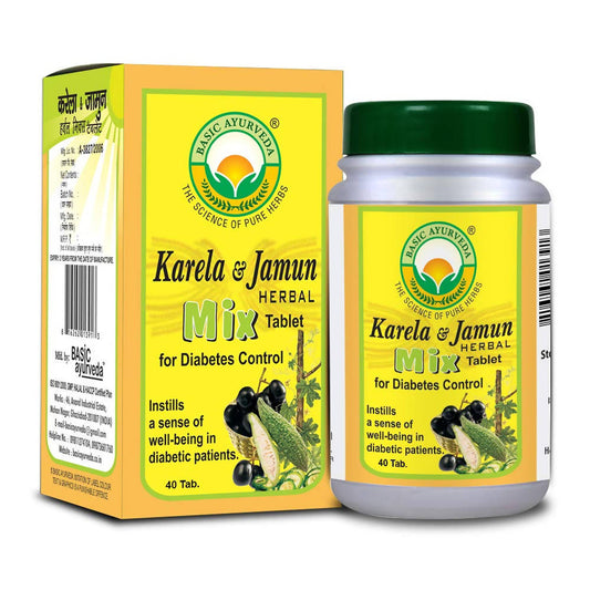 Buy Basic Ayurveda Karela & Jamun Herbal Mix Tablet from DrMediCart, Ship from India to USA