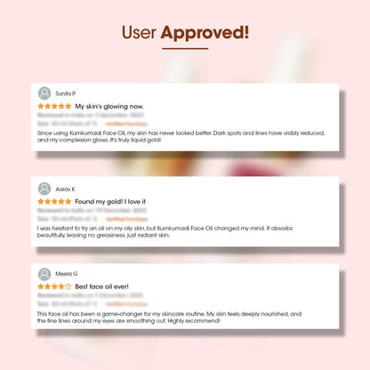 TAC - The Ayurveda Co. 100% Pure Kumkumadi Gold Glow Face Oil For Glowing, Youthful & Radiant Skin