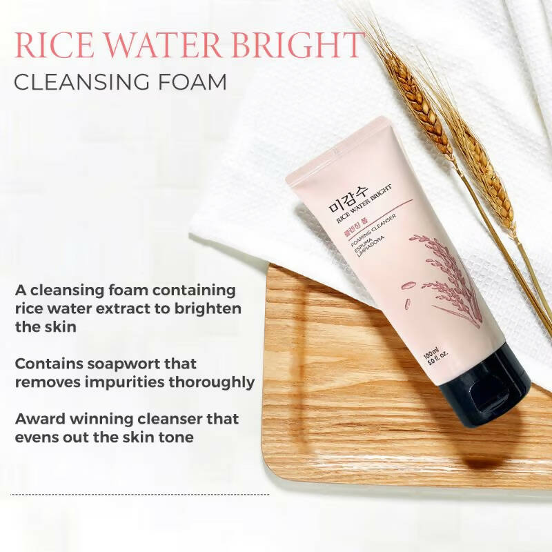 The Face Shop Rice Water Bright Foaming Cleanser - Korean Skincare