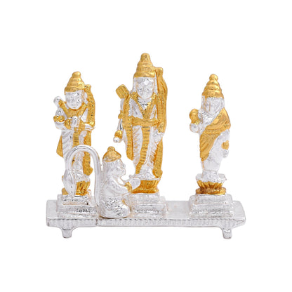Estele Gold-Polished Spiritual Ram Darbar|God Ram,Laxman,Sita & Hanuman Idol for Home/Car DÃ©cor
