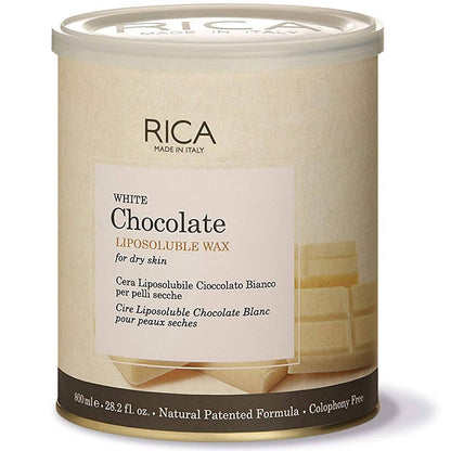 Rica White Chocolate Liposoluble Wax for Dry Skin With Natural Beeswax