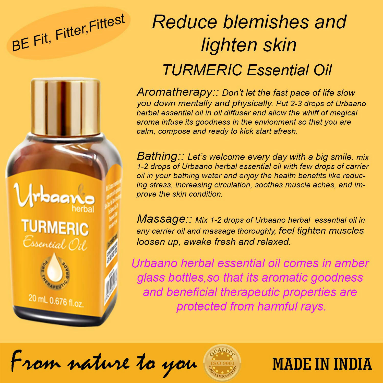 Urbaano Herbal Turmeric Essential Oil