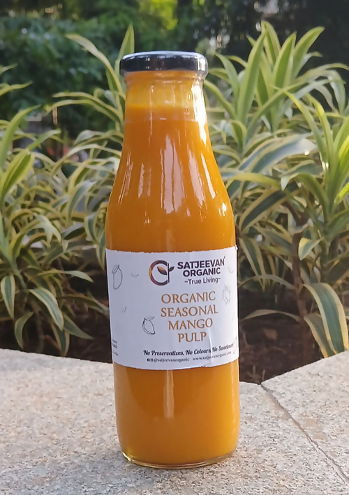 Satjeevan Organic Seasonal Mango Pulp