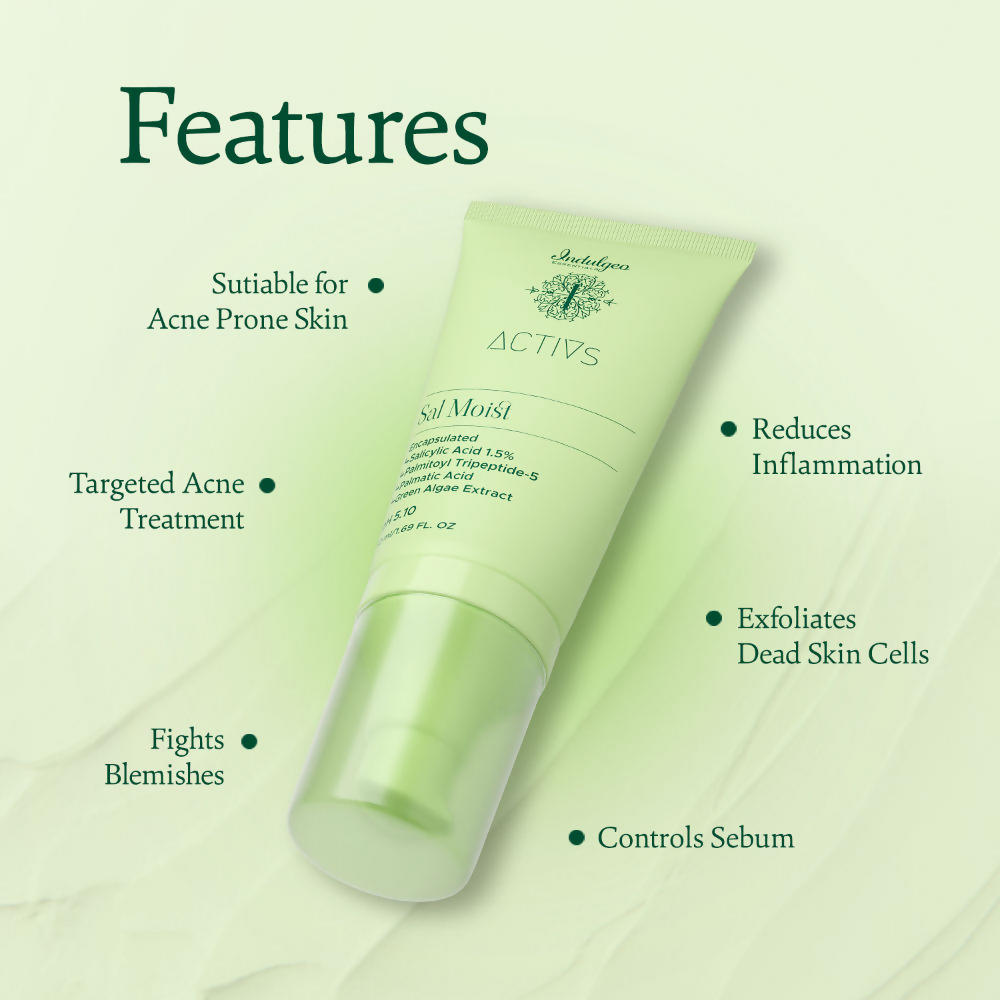 Indulgeo Essentials Sal Moist - Encapsulated Salicylic Acid Acne Healing Face Moisturiser 1.5%