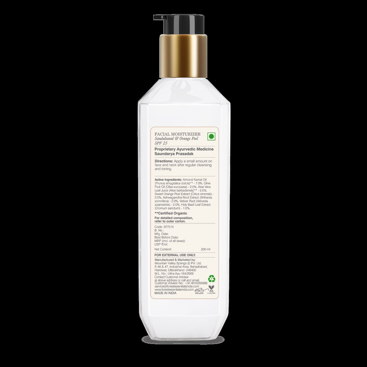 Forest Essentials Facial Moisturizer For Men With SPF 25 - Drmedicart