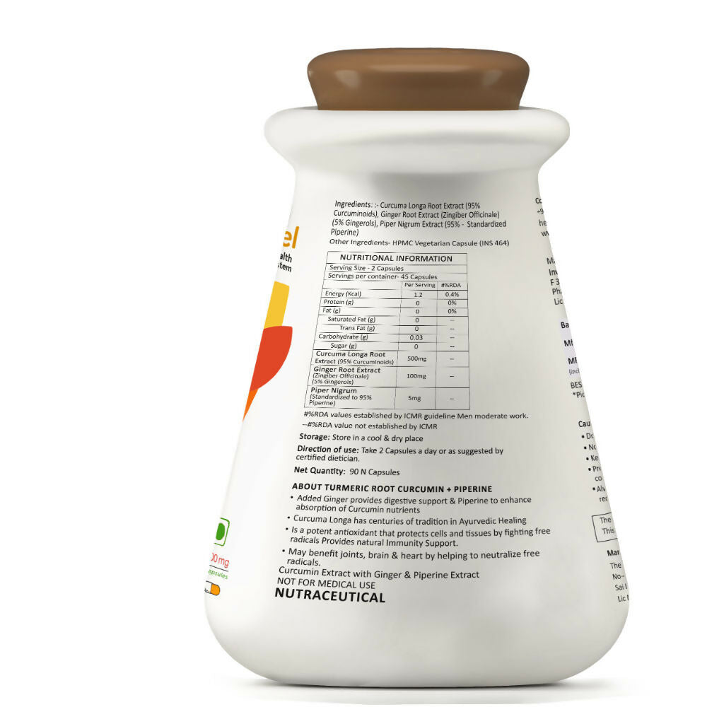 MyFitFuel Curcumin + Ginger Extract + Piperine Capsules