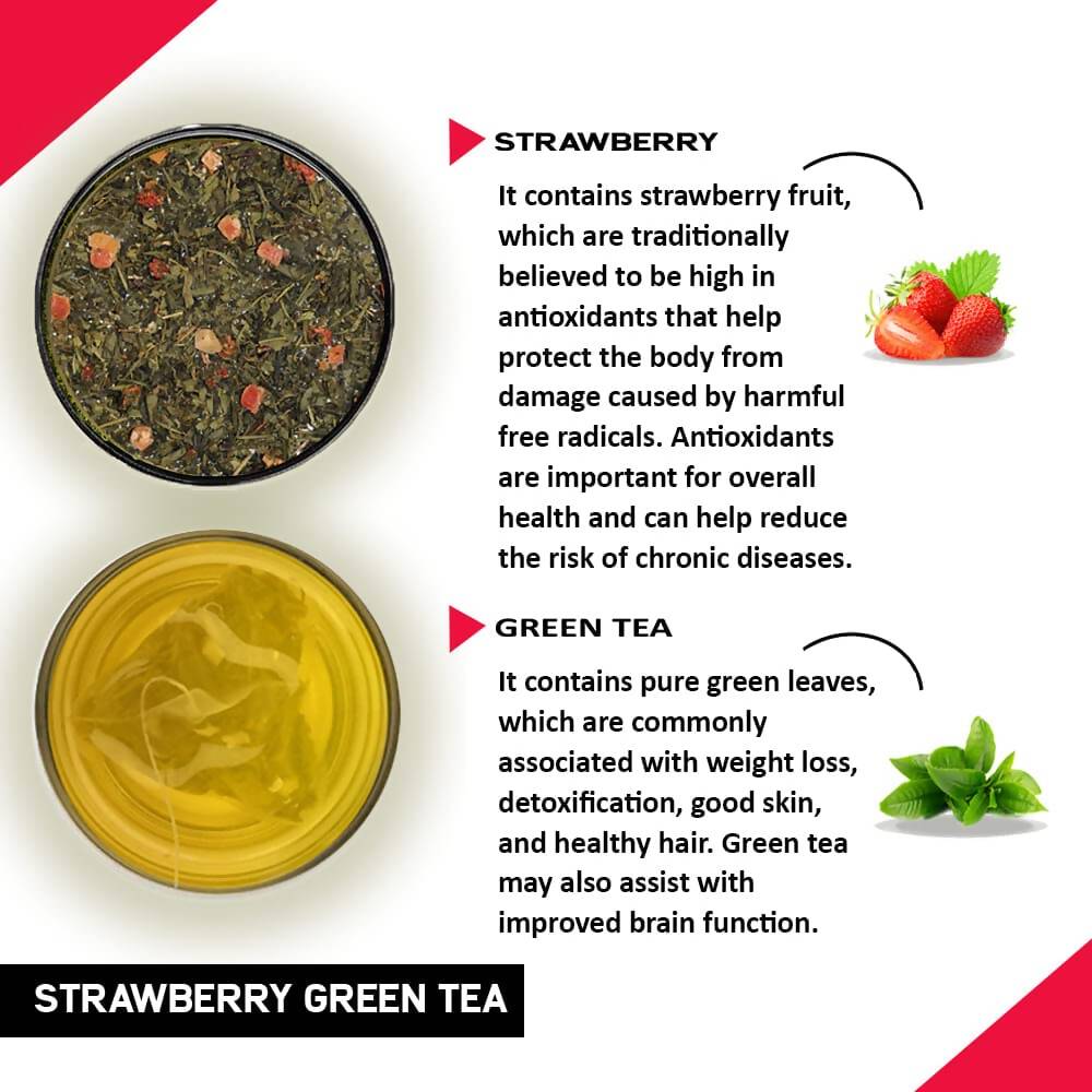 Teacurry Strawberry Green Tea Bags - Drmedicart