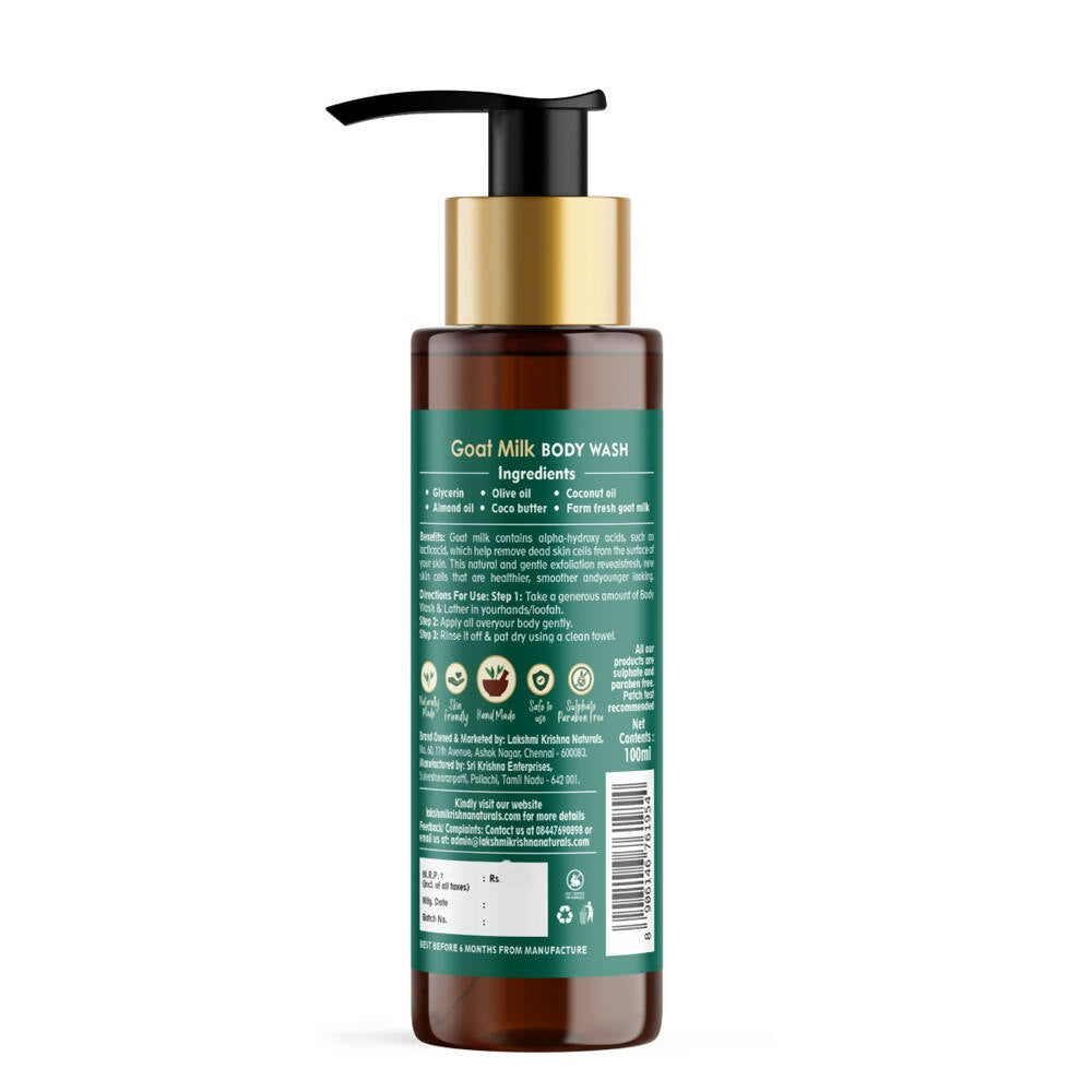 Lakshmi Krishna Naturals Goat Milk Body Wash - DrMediCart