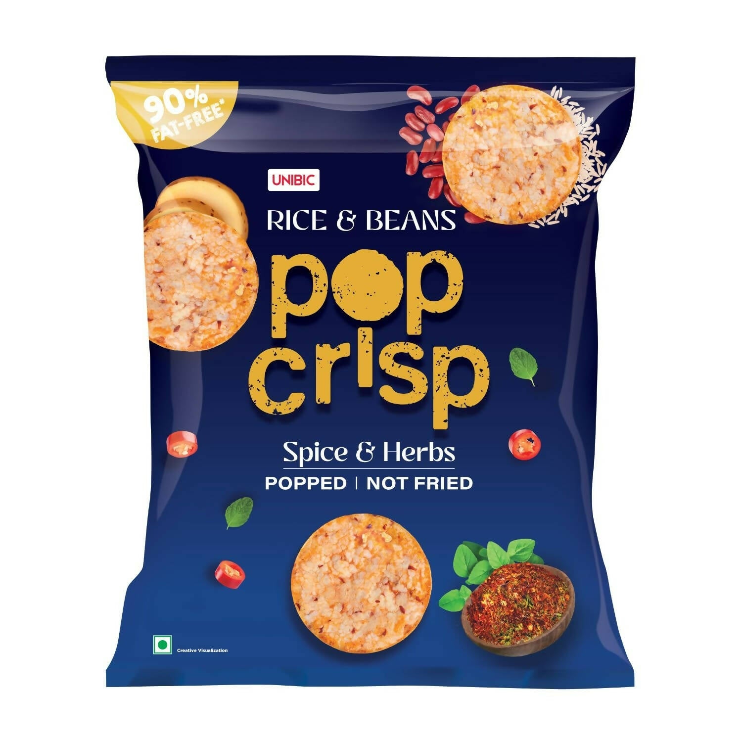 Unibic Pop Crisp Rice And Beans Popped Chips