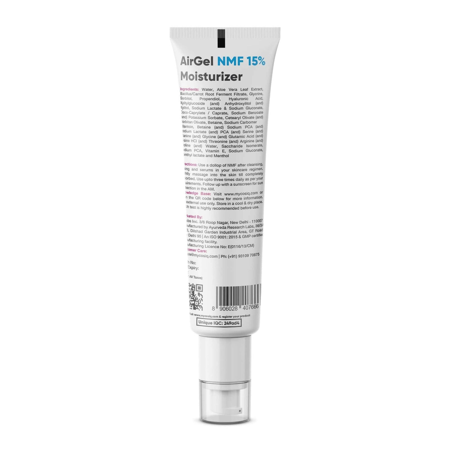 Cos-IQ AirGel NMF 15% for Oily Skin Moisturizer