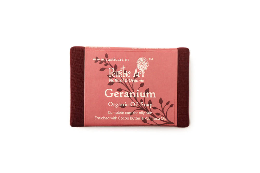 Buy Rustic Art Geranium Organic Oil Soap from DrMediCart, Ship from India to USA