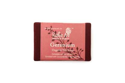 Buy Rustic Art Geranium Organic Oil Soap from DrMediCart, Ship from India to USA