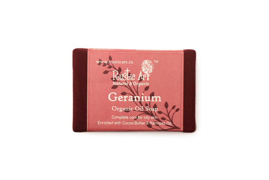 Buy Rustic Art Geranium Organic Oil Soap from DrMediCart, Ship from India to USA