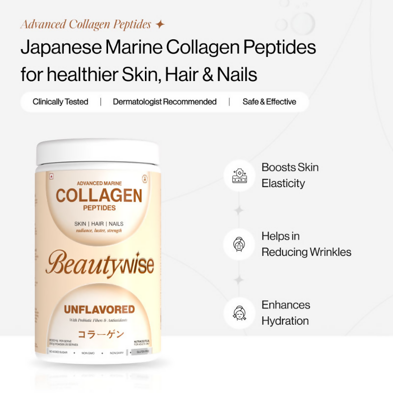 Beautywise Advanced Marine Collagen Peptides Powder - Unflavored
