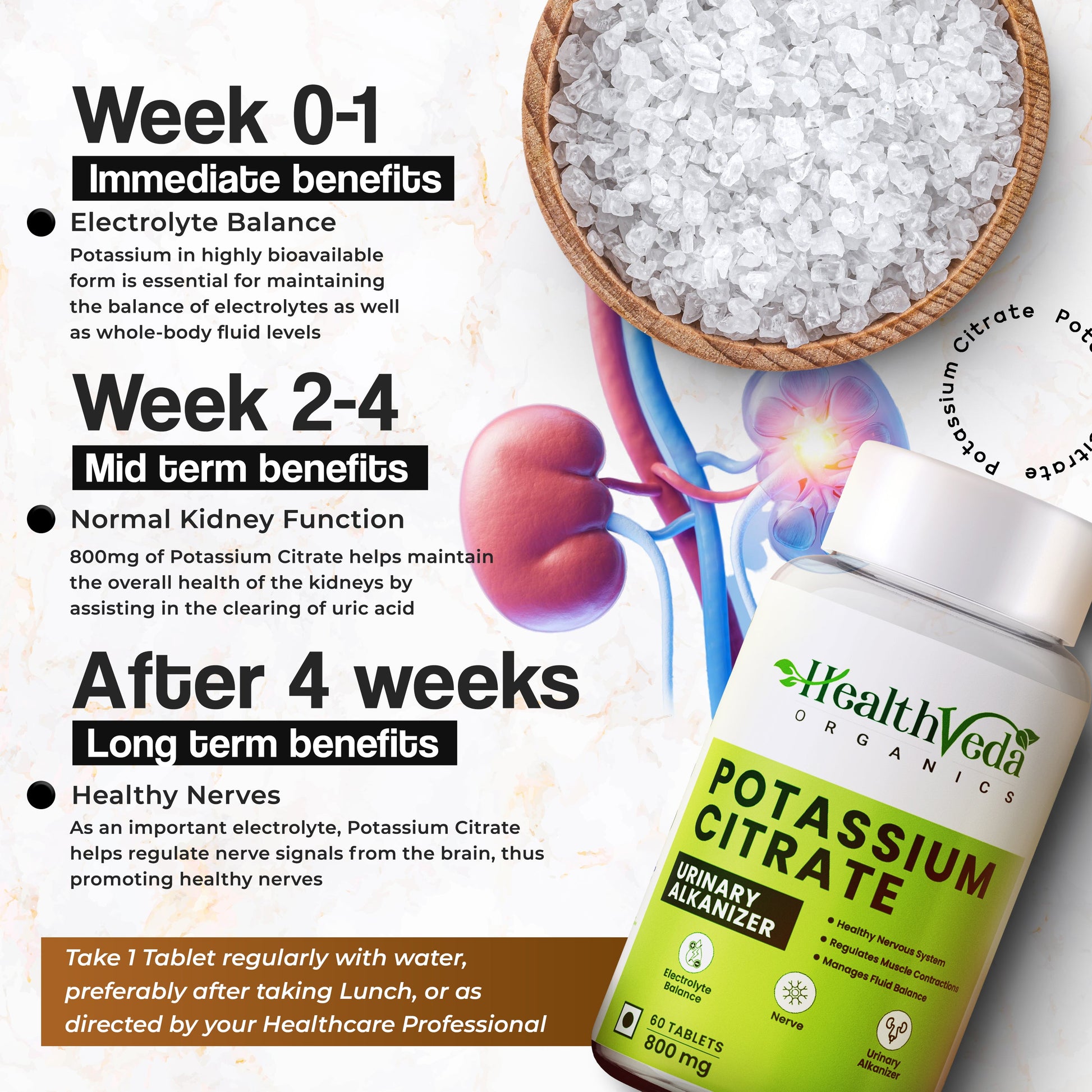 Health Veda Organics Potassium Citrate Tablets