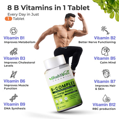 Health Veda Organics Plant Based B-Complex Tablets