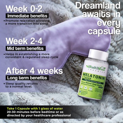 Health Veda Organics Melatonin Sleep & Relaxation Capsules