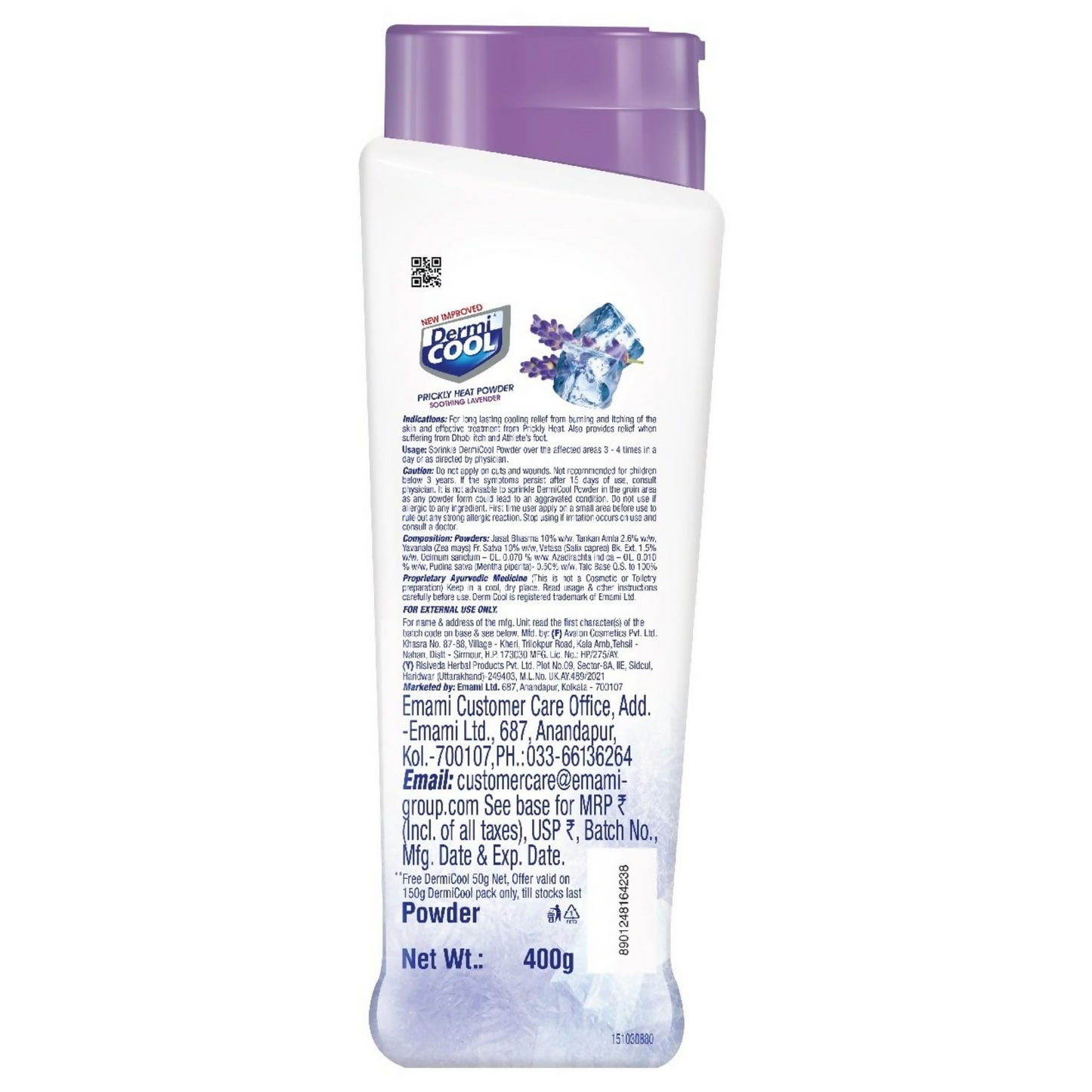 Dermi Cool Prickly Heat Powder Soothing Lavender
