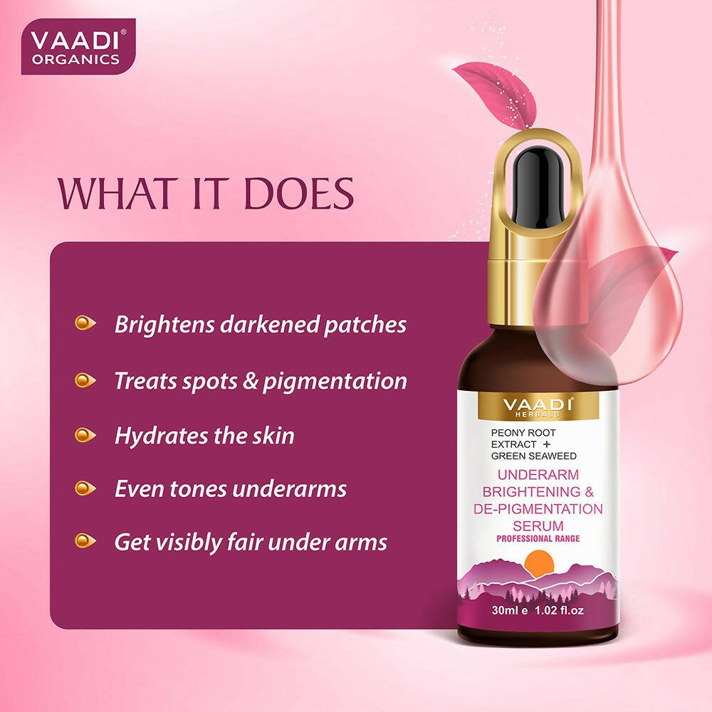 Vaadi Herbals Underarm Brightening & De-pigmentation Serum With Peony Root Extract & Green Seaweed - Drmedicart