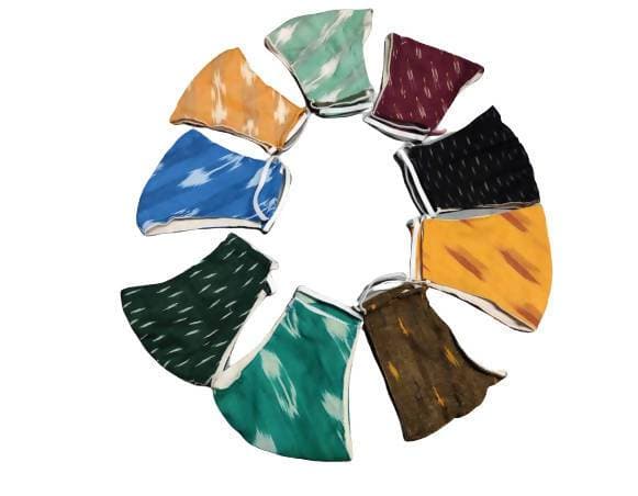 Pochampally Cotton Face Mask (Multi Color)