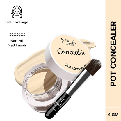 Mila Beaute Conceal It Pot Concealer Creamy Matte Finish with SPF 15 - Rich Vanilla