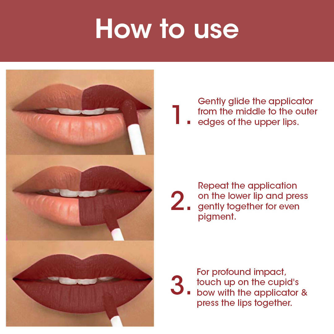 TAC - The Ayurveda Co. Liquid Matte Brown Bae Lipstick - DrMediCart