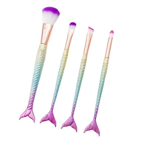 Buy Favon Pack of 4 Professional Mermaid Shaped Makeup Brushes from DrMediCart, Ship from India to USA