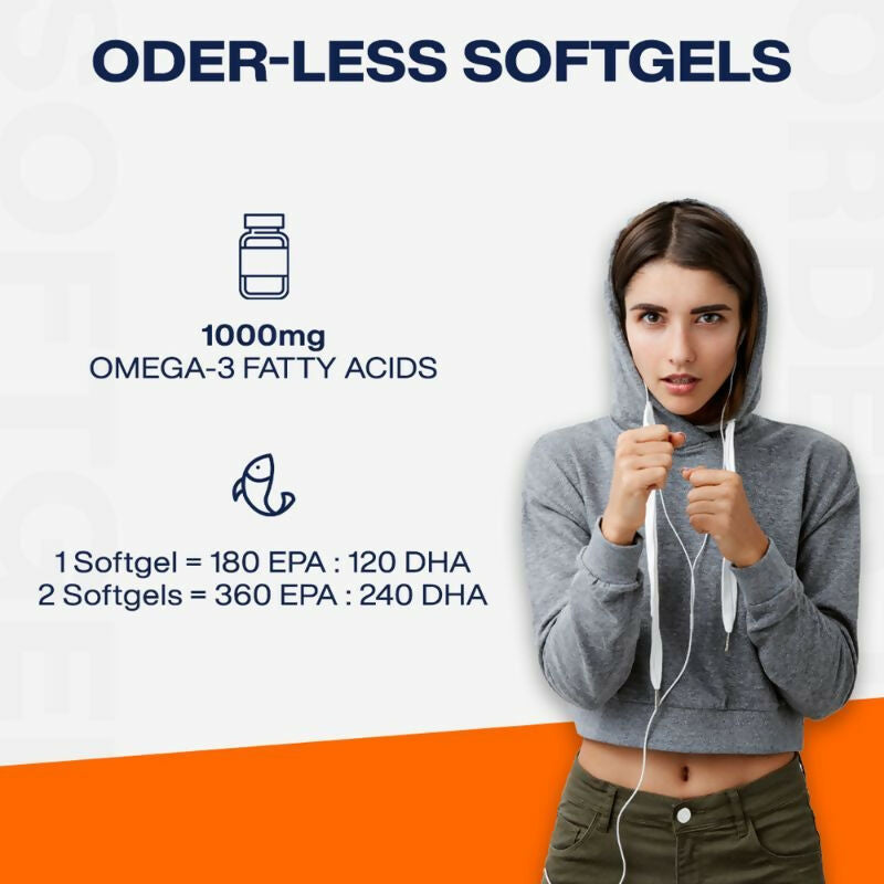 MyFitFuel Salmon Fish Oil Omega 3 1000mg Capsules