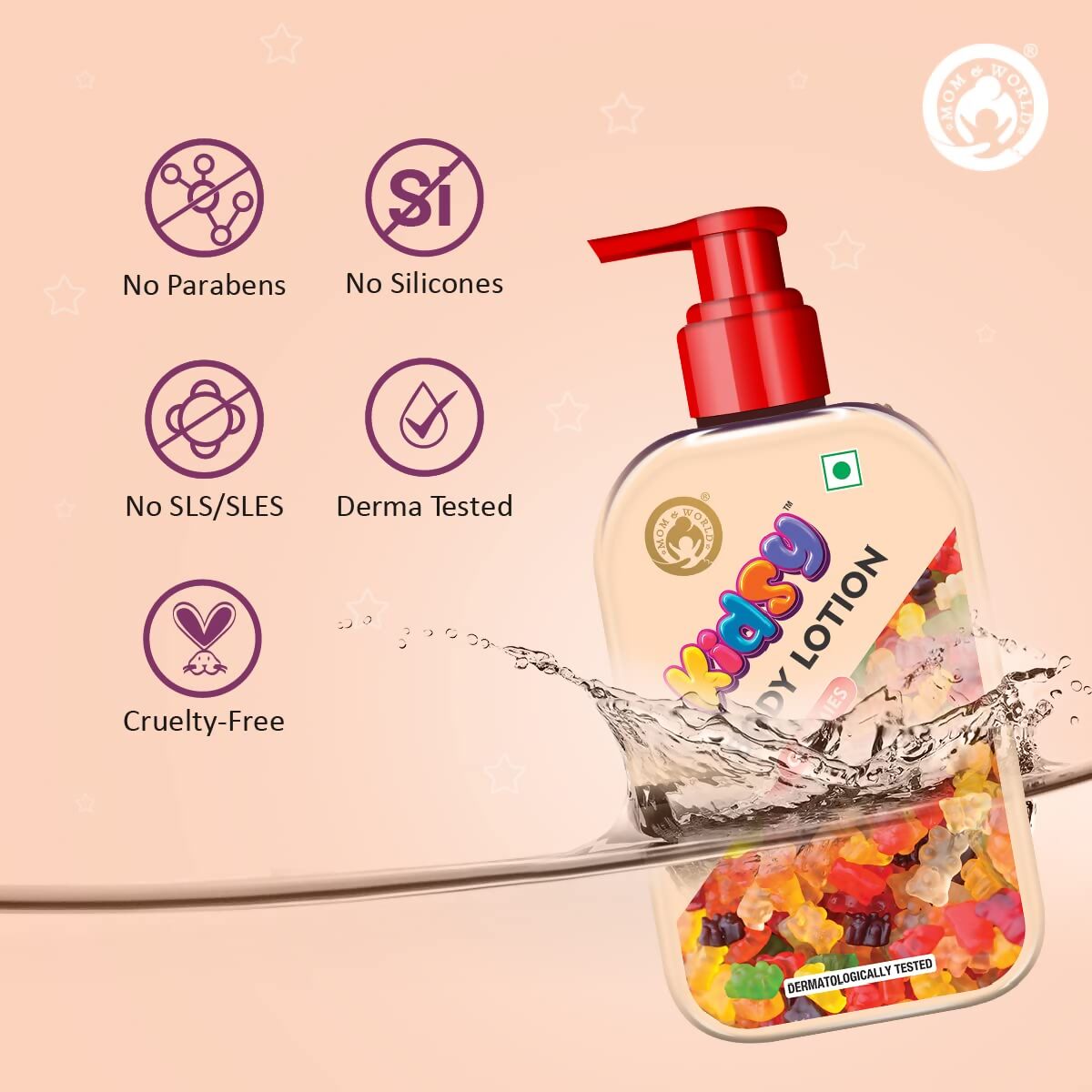 Mom & World Kidsy Gummies Moisturising Body Lotion