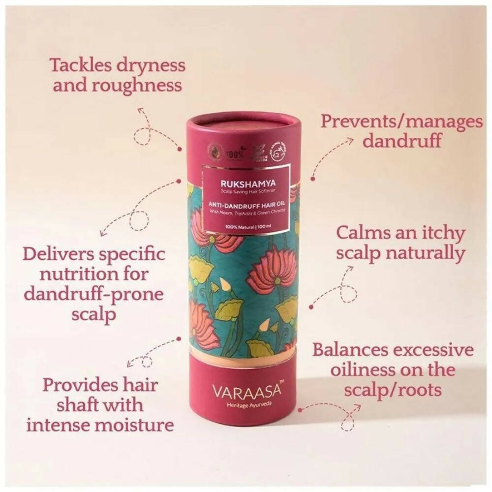 Varaasa Anti Dandruff Oil - Scalp Saving Hair Softener - Drmedicart