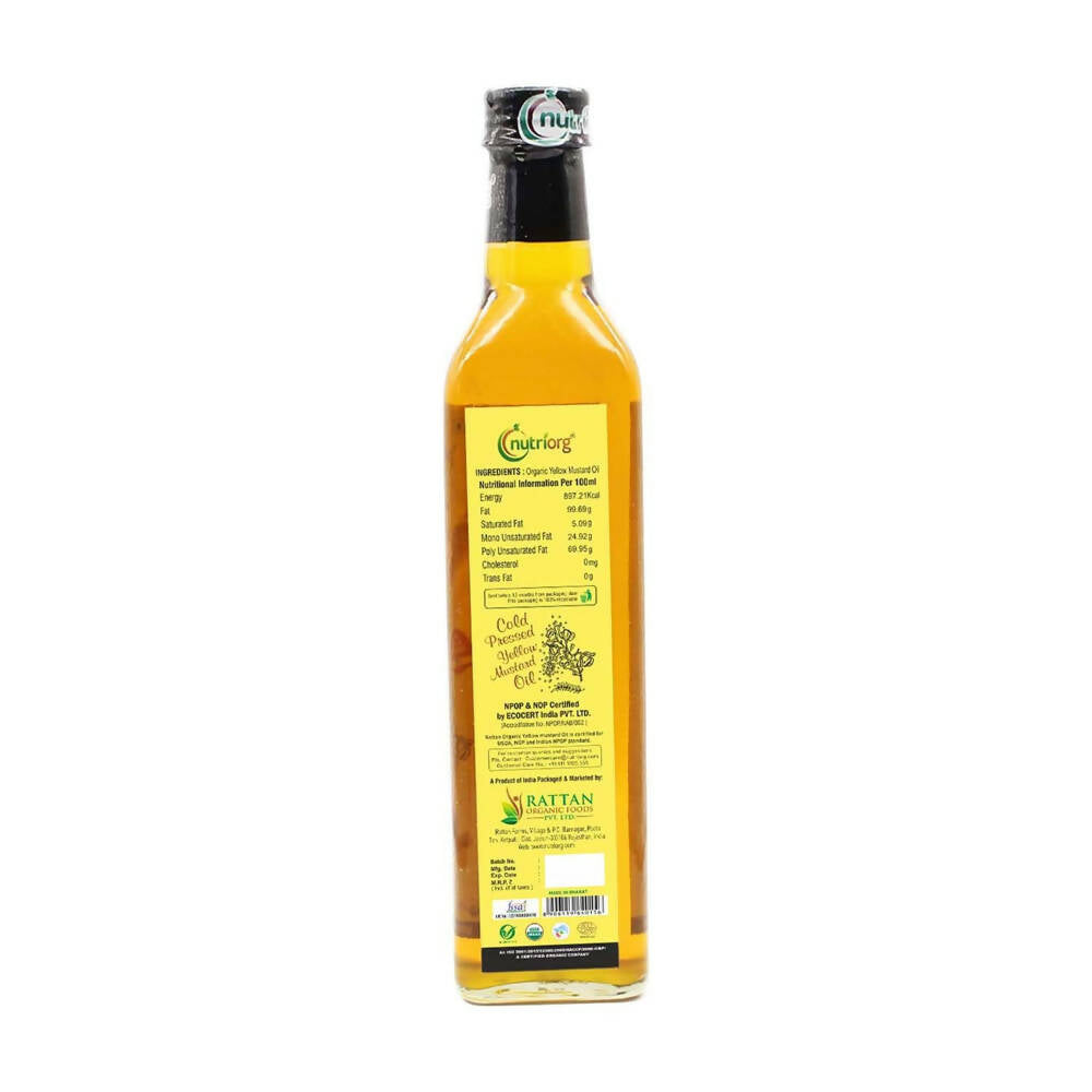 Nutriorg Organic Yellow Mustard Oil