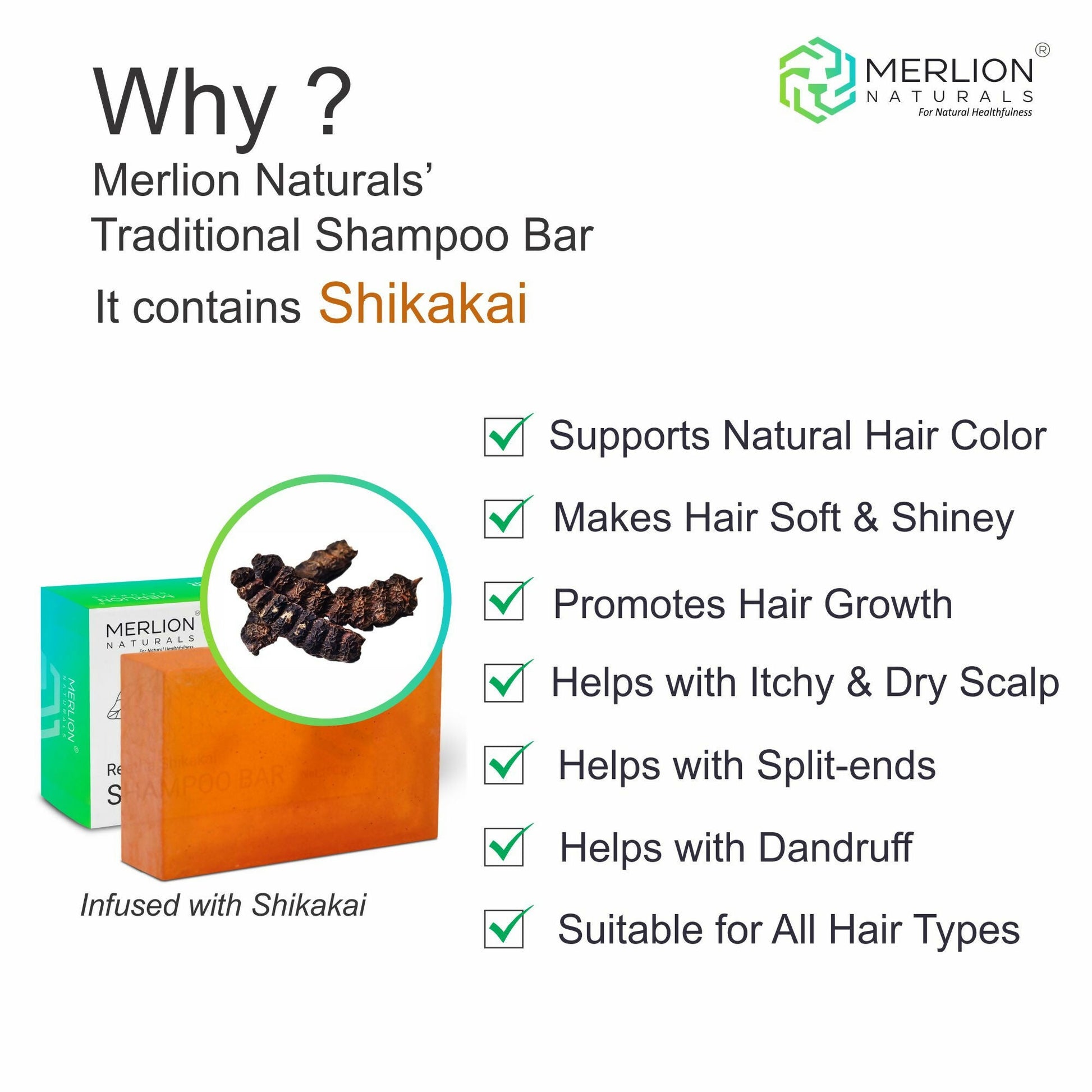 Merlion Naturals Reetha Shikakai Shampoo Bar