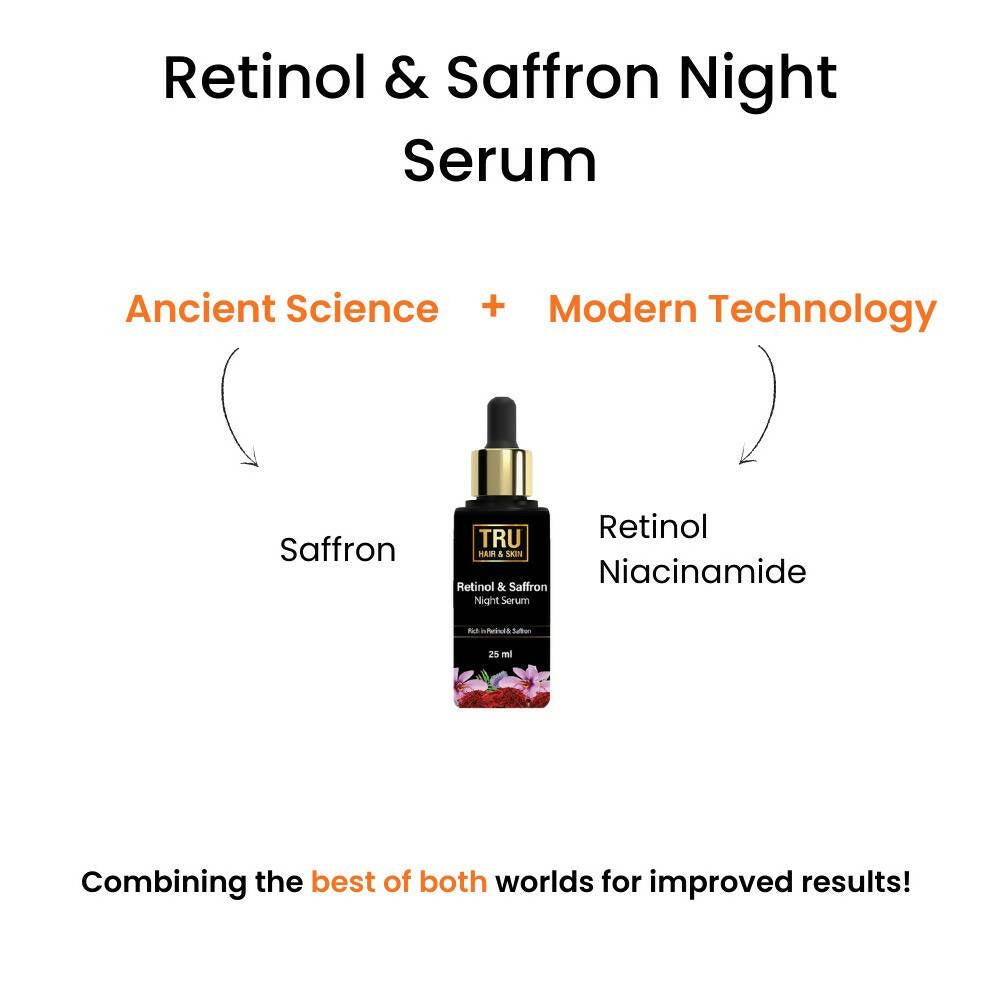 Tru Hair & Skin Retinol & Saffron Night Serum - Drmedicart