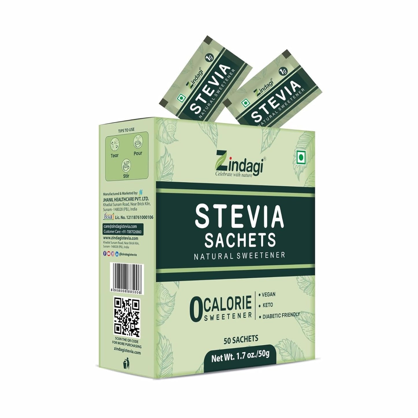 Zindagi Stevia Nature's Sweetener Sachets