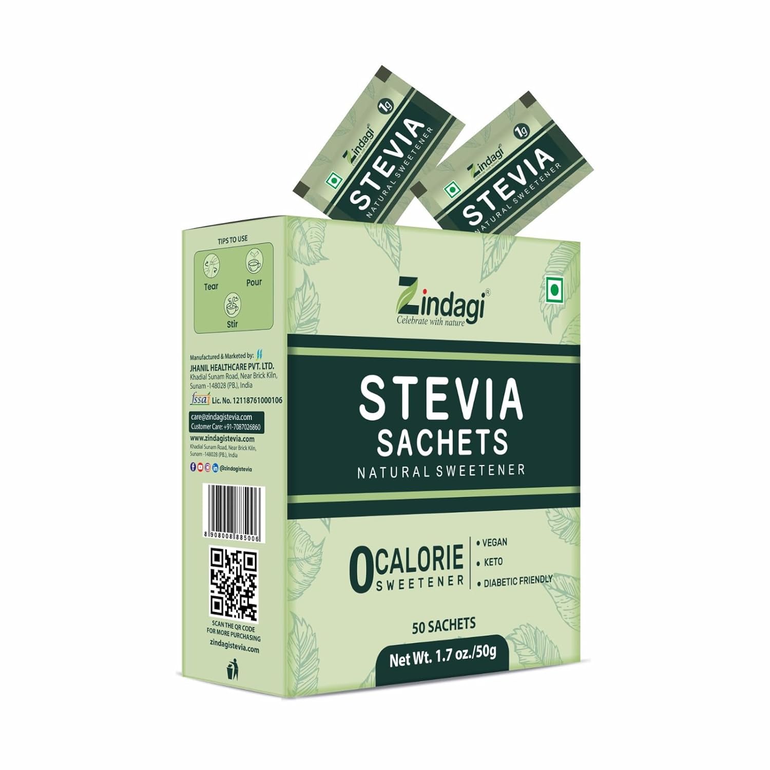 Zindagi Stevia Nature's Sweetener Sachets