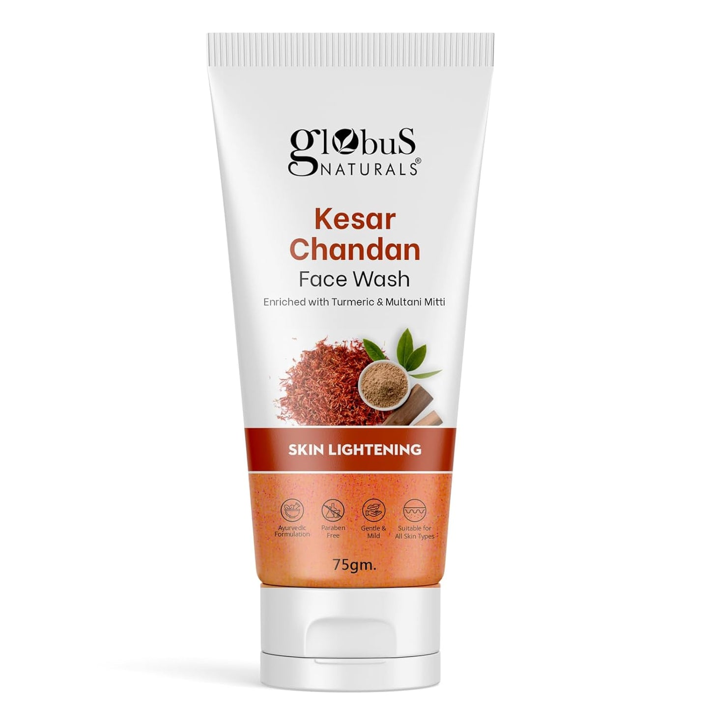 Globus Naturals Kesar Chandan Skin Lightening & Tan Removal Face wash