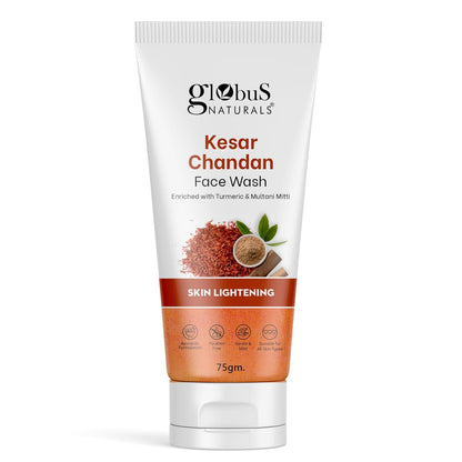 Globus Naturals Kesar Chandan Skin Lightening & Tan Removal Face wash