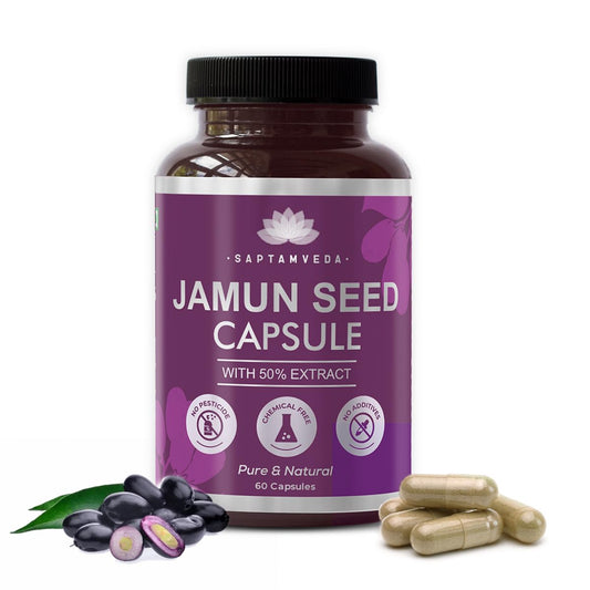Saptamveda Natural Jamun Seed Capsules