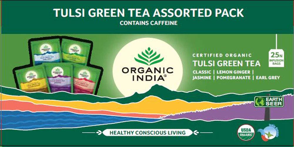 Buy Organic India Tulsi Green Tea Assorted Tea Bags from DrMediCart