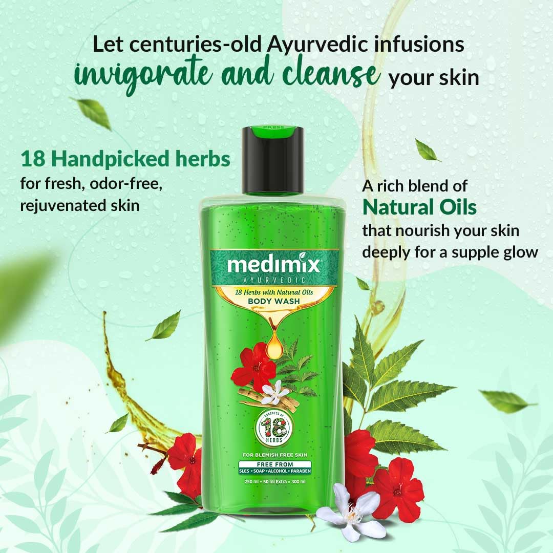 Medimix Ayurvedic 18 Herbs Body Wash With Natural Oils