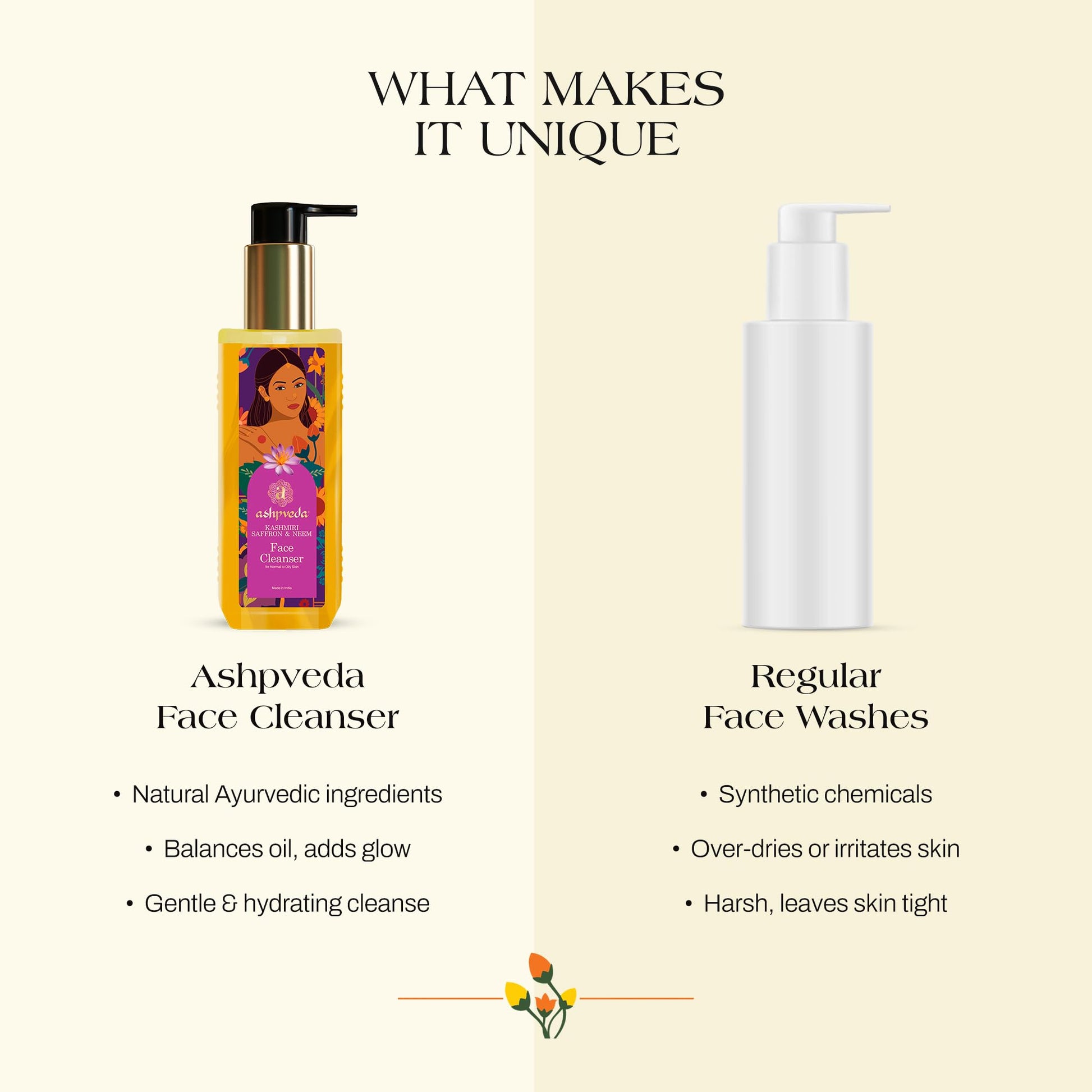 Ashpveda Radiant Kashmiri Saffron and Neem Face Wash
