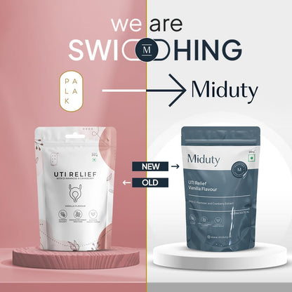 Miduty by Palak Notes UTI Relief with D-Mannose And Cranberry-Vanilla Flavor