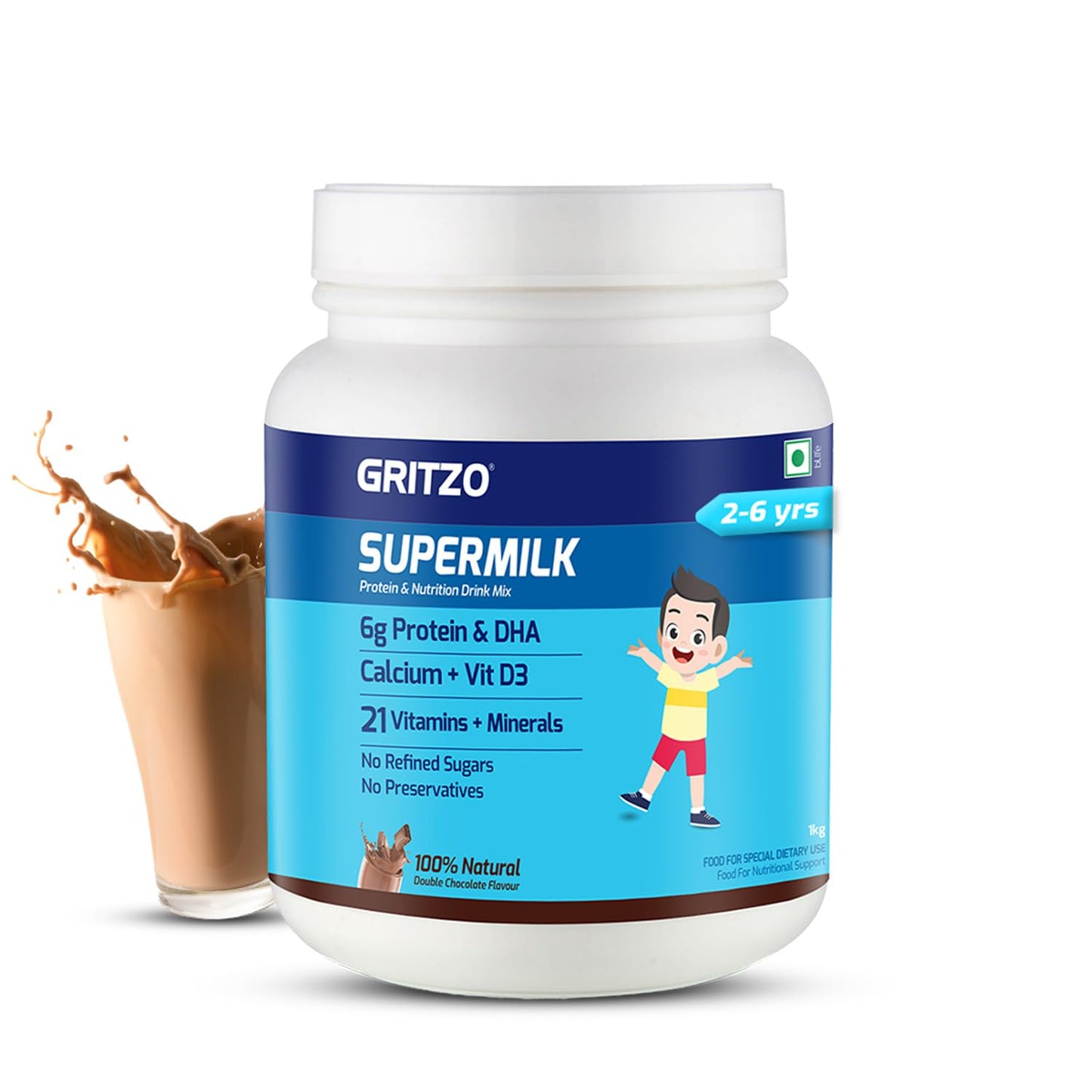 Gritzo SuperMilk Overall Growth (2-6y) for Boy/Girl