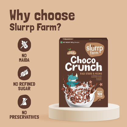 Slurrp Farm Choco Crunch  - Ragi Stars and Moons