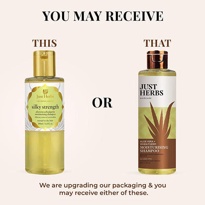 Just Herbs Silky Strength Aloevera-Wheatgerm Moisturising Shampoo