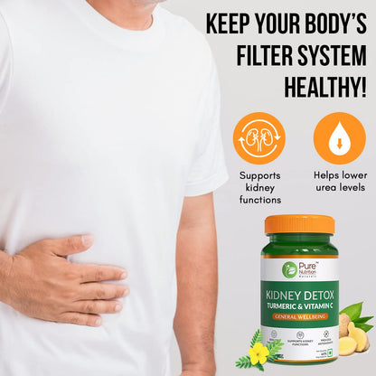 Pure Nutrition Kidney Detox with Turmeric & Vitamin C Veg Capsules