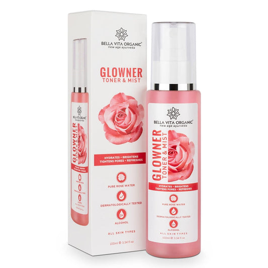 Bella Vita Organic New Age Ayurveda Glowner Rose Water Face Toner & Mist - DrMediCart
